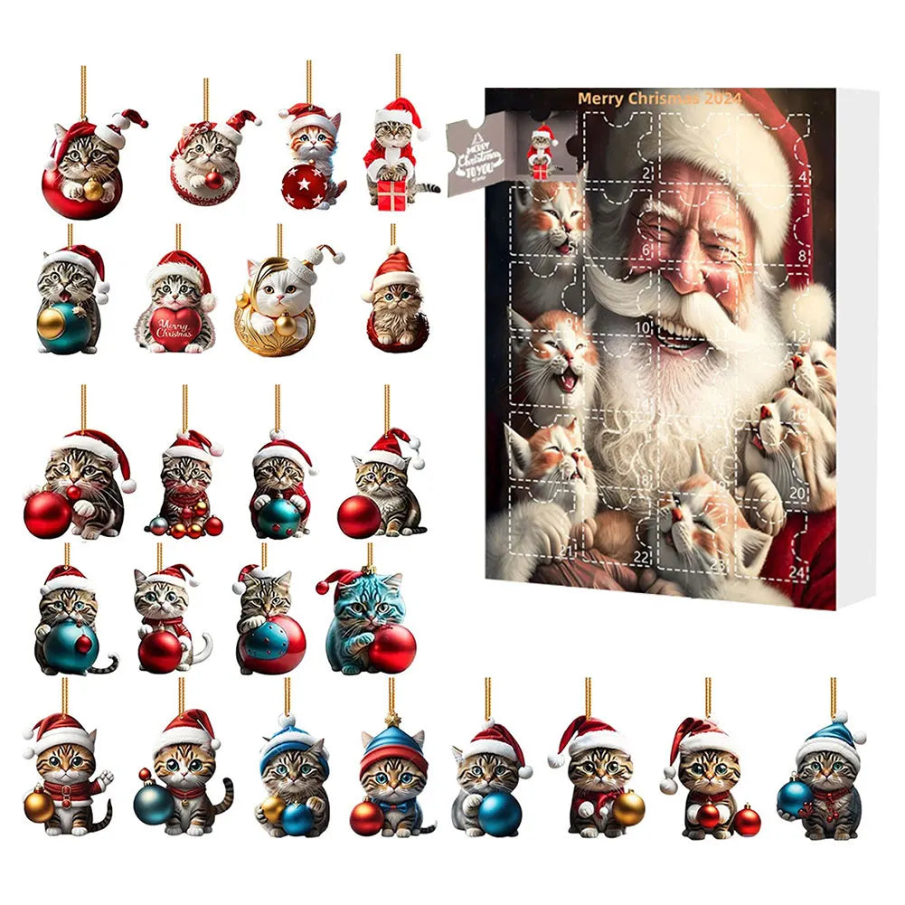 Dachshund Advent Calendar | 24-Day Christmas Countdown with Dog Ornaments VexonGear