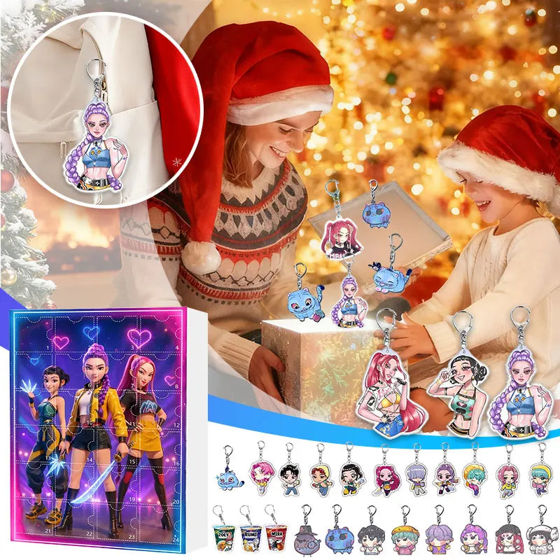 Anime Advent Calendar | 24 Character Keychains Dark Fantasy Theme VexonGear