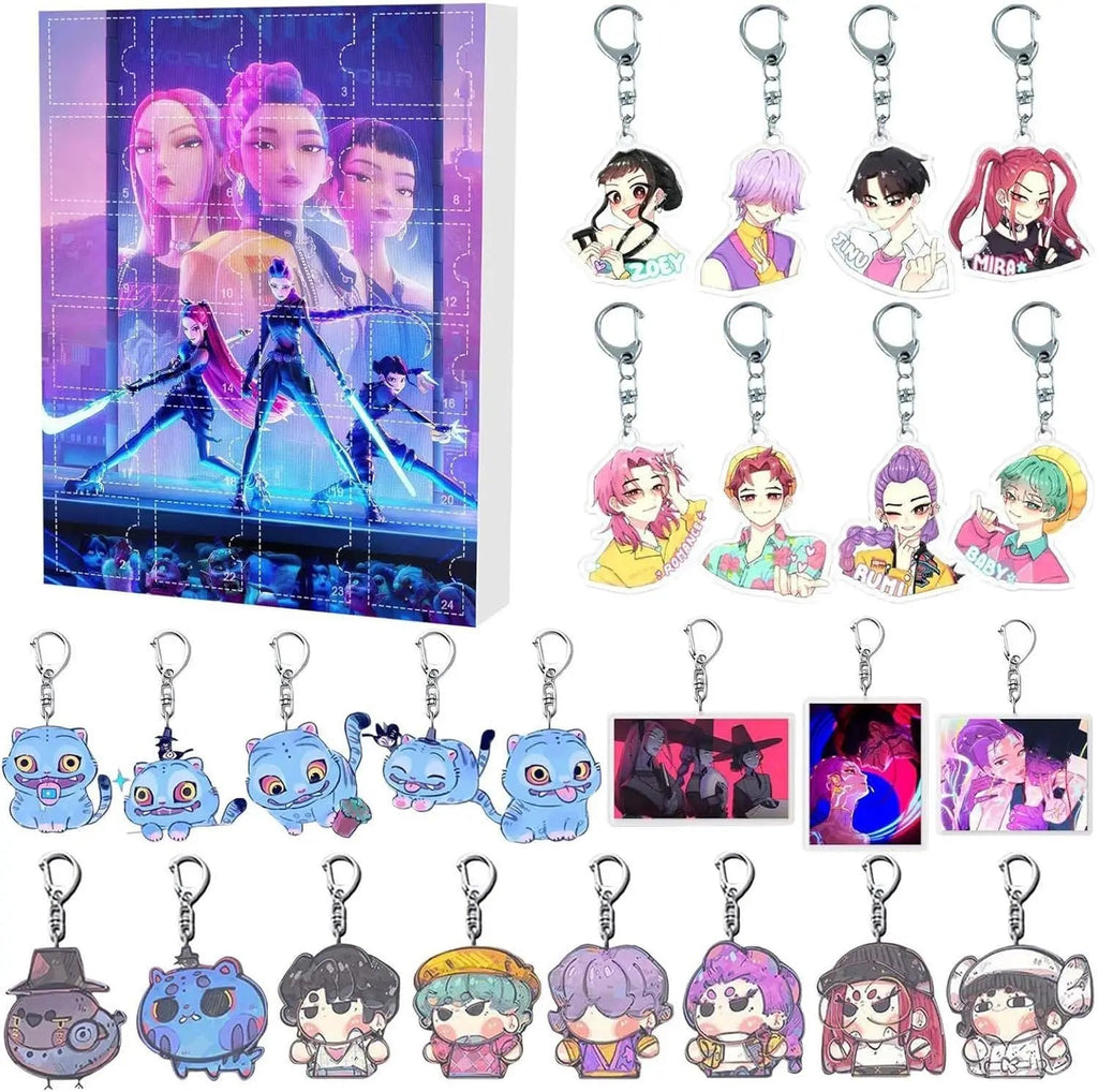 Anime Advent Calendar | 24 Character Keychains Dark Fantasy Theme VexonGear