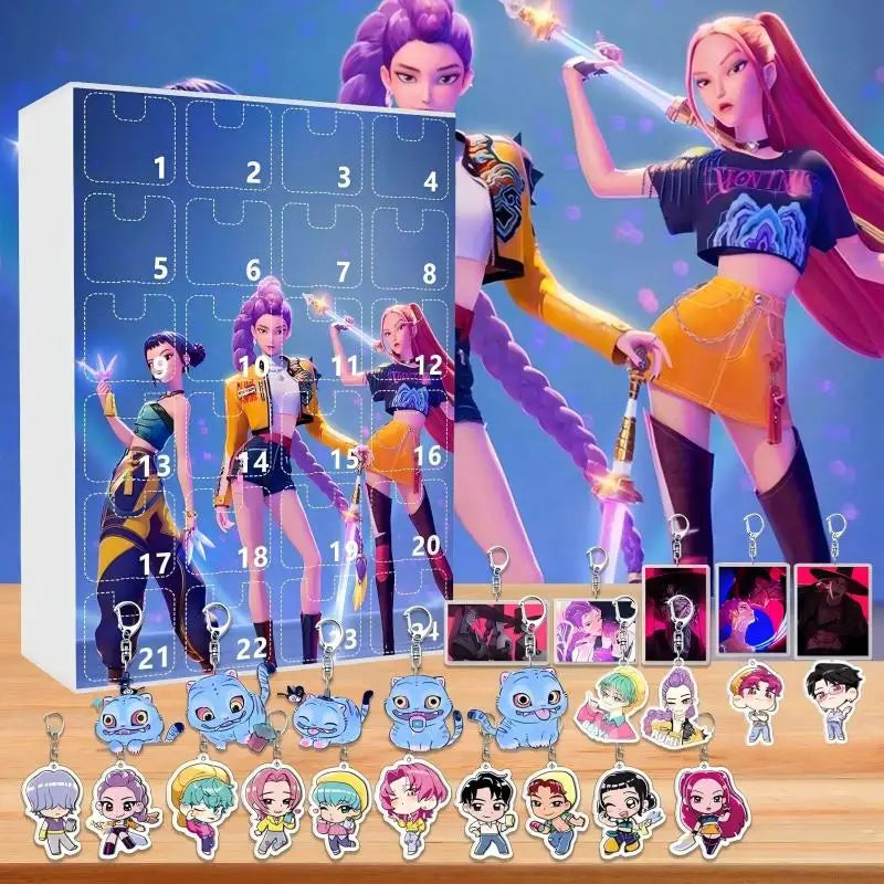 Anime Advent Calendar | 24 Character Keychains Dark Fantasy Theme VexonGear