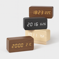 Digital alarm clock made of wood - LED display, voice control, adjustable brightness VexonGear