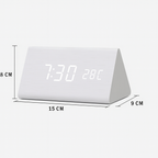 Digital alarm clock made of wood - LED display, voice control, adjustable brightness VexonGear