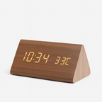 Digital alarm clock made of wood - LED display, voice control, adjustable brightness VexonGear