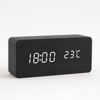 Digital alarm clock made of wood - LED display, voice control, adjustable brightness VexonGear