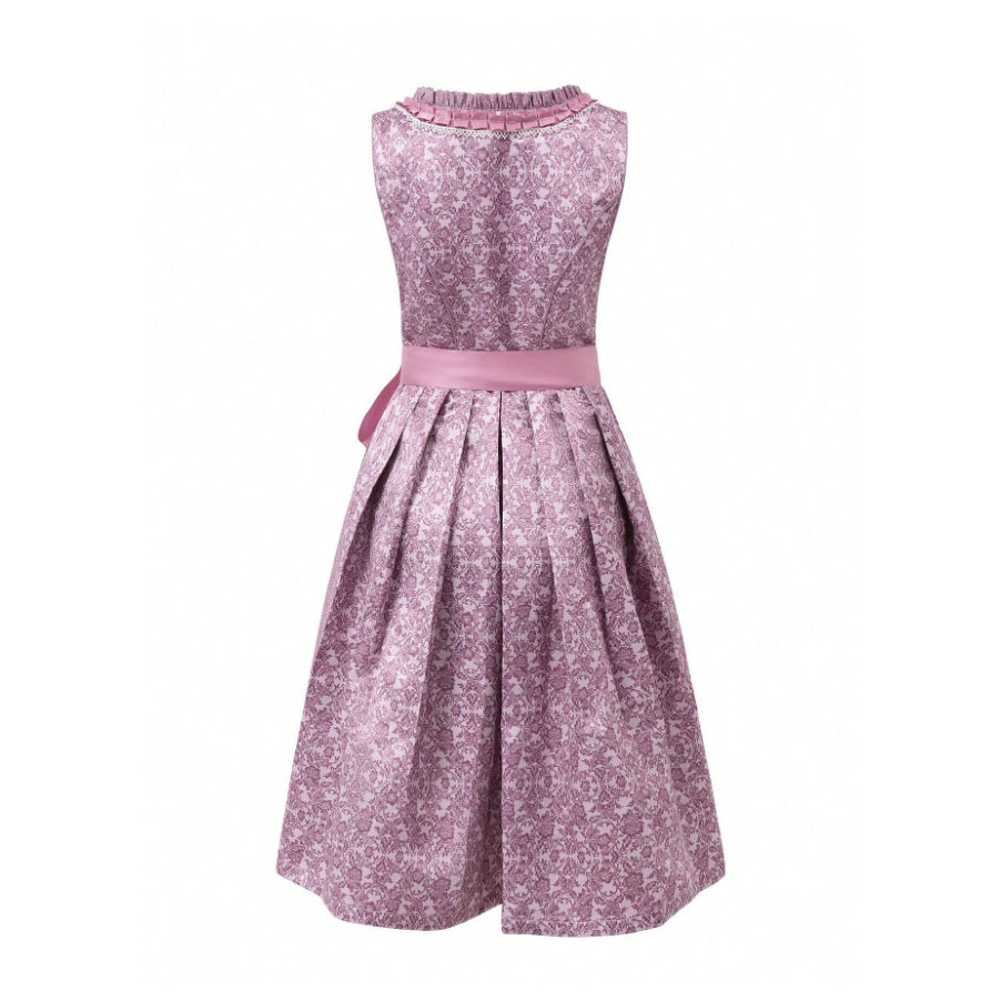 Traditional Dirndl Dress | Lace Trimmed Oktoberfest Costume VexonGear