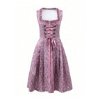 Traditional Dirndl Dress | Lace Trimmed Oktoberfest Costume VexonGear