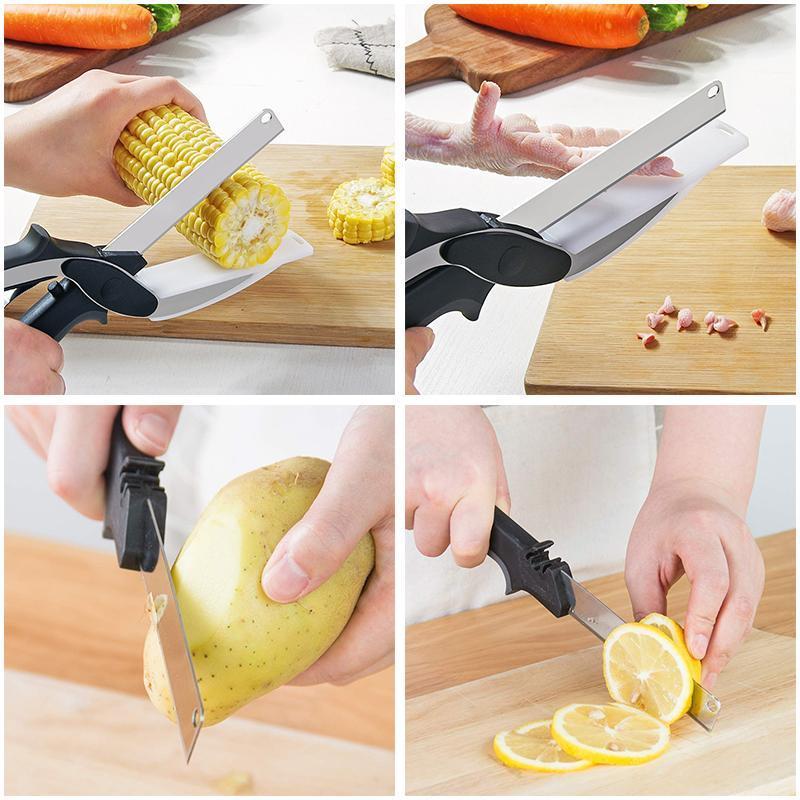 Multi-Function Kitchen Scissors | 3-in-1 Smart Cutting Board Design VexonGear