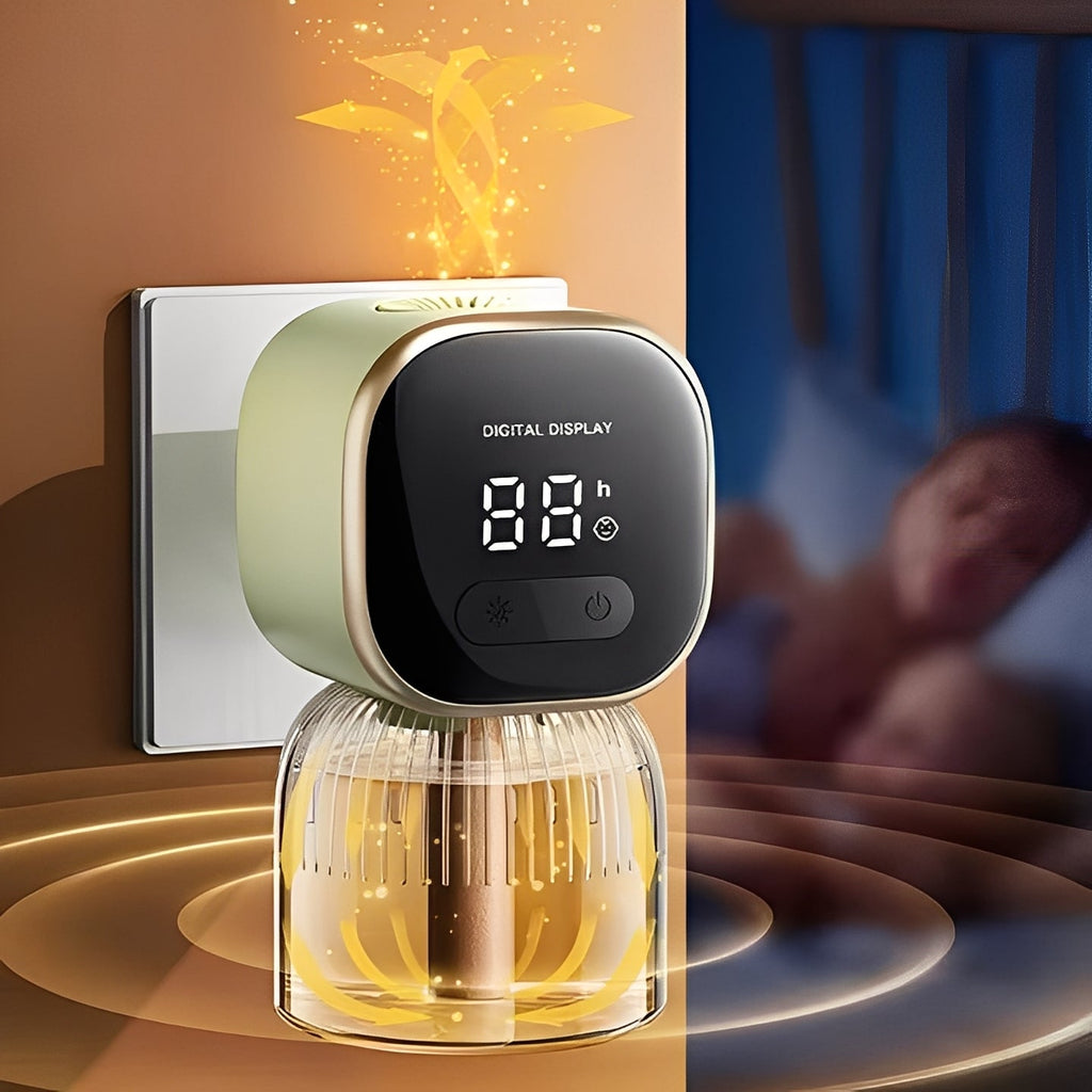 Electric Plug-In Pest Deterrent with Customizable LED Timer and Low-Noise Operation for Indoor Use