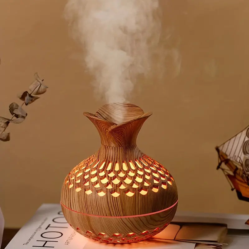 Elegant Ultrasonic Aroma Diffuser with 300ml Reservoir and LED Night Light – Electric Diffuser for Essential Oils and Aromatherapy
