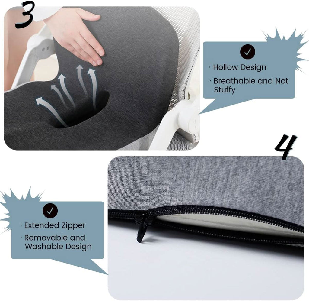 Vexon Premium Memory Foam Seat Cushion for Posture & Comfort