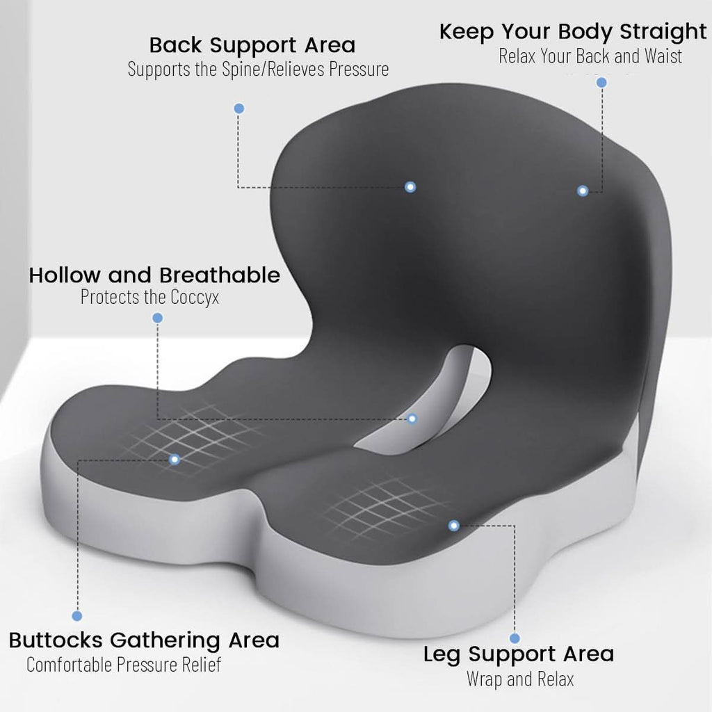 Vexon Premium Memory Foam Seat Cushion for Posture & Comfort