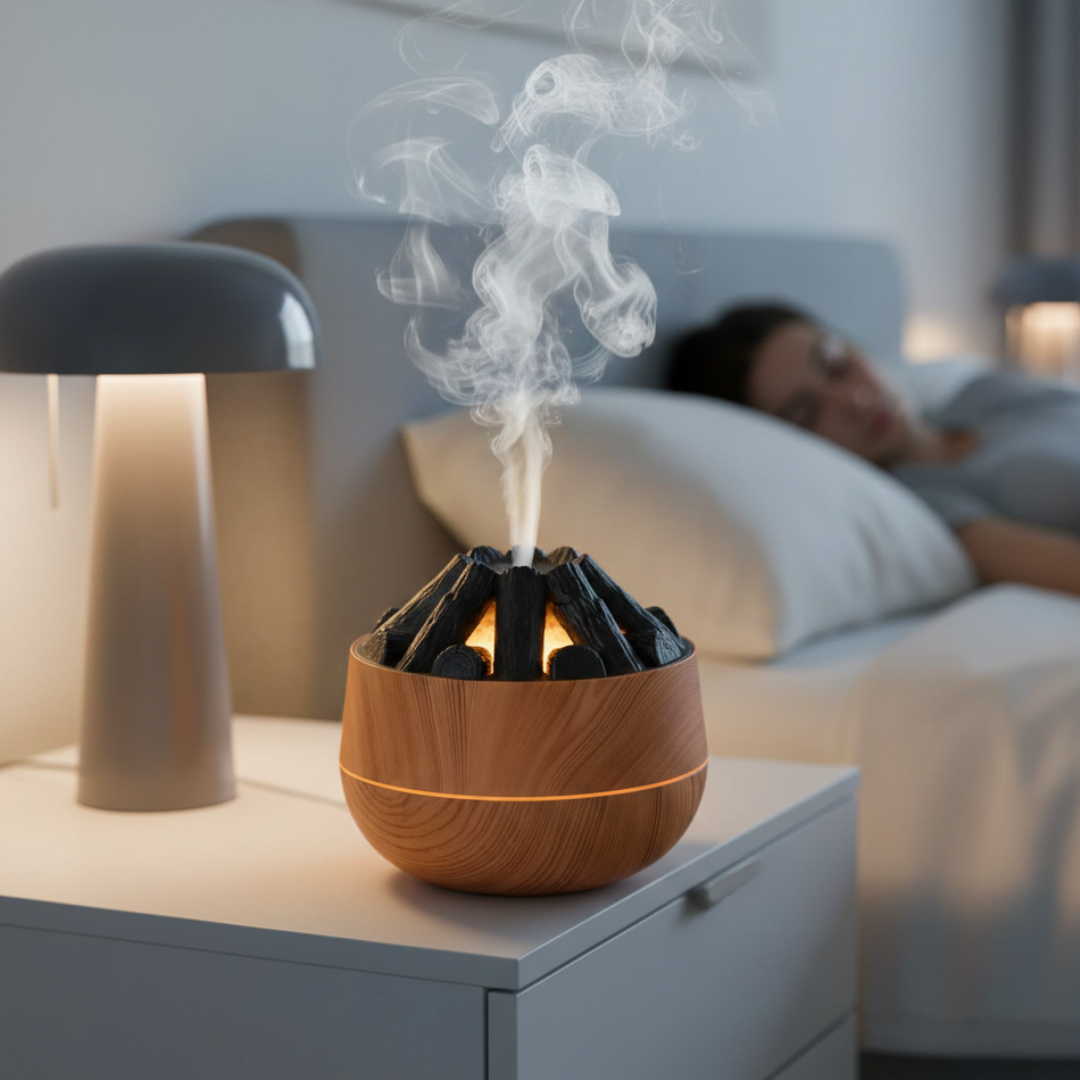 Essential Oil Diffuser Ultrasonic Charcoal Night Light