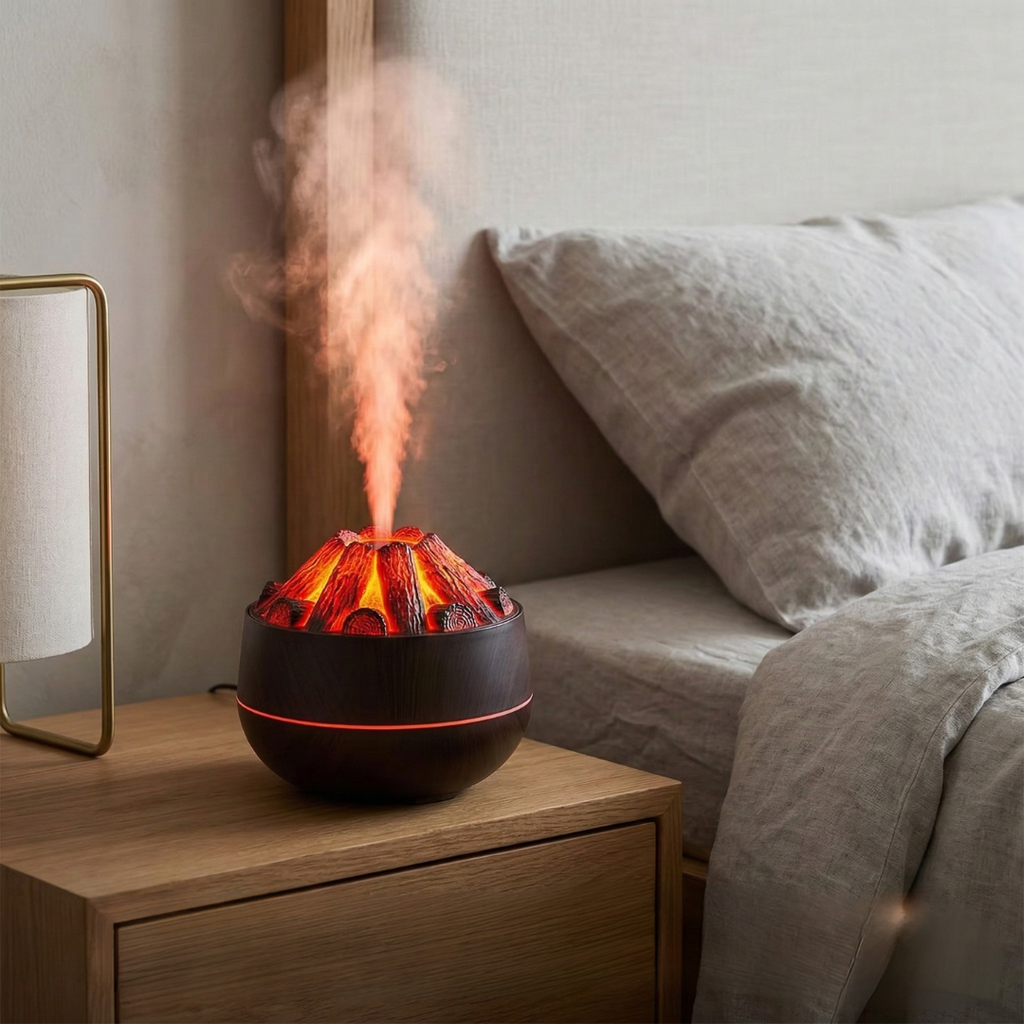 Essential Oil Diffuser Ultrasonic Charcoal Night Light