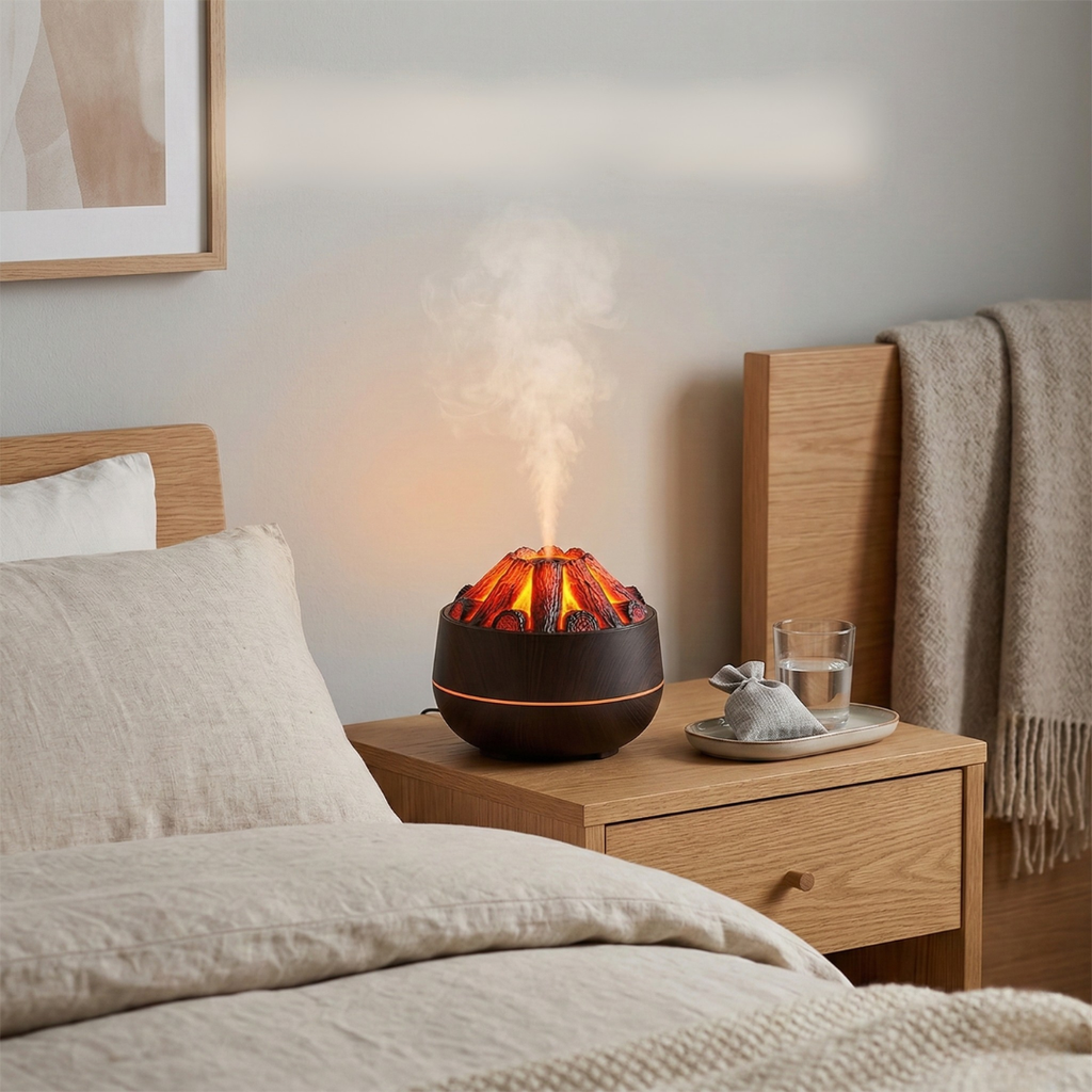 Essential Oil Diffuser Ultrasonic Charcoal Night Light