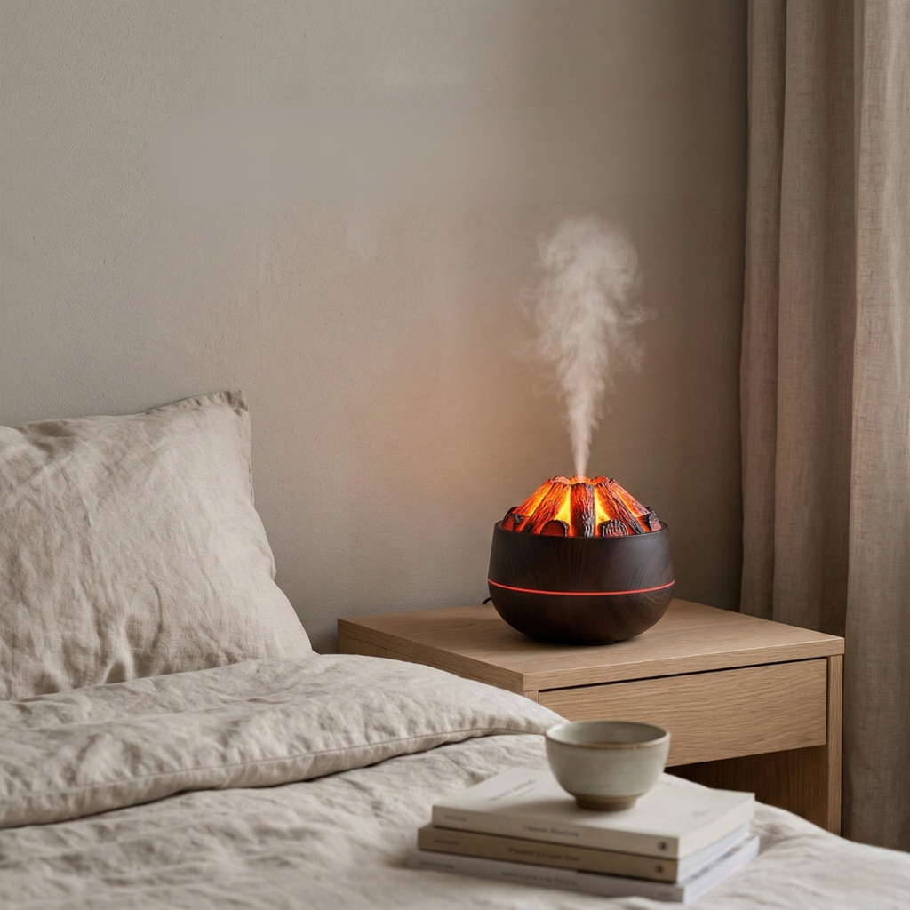 Essential Oil Diffuser Ultrasonic Charcoal Night Light