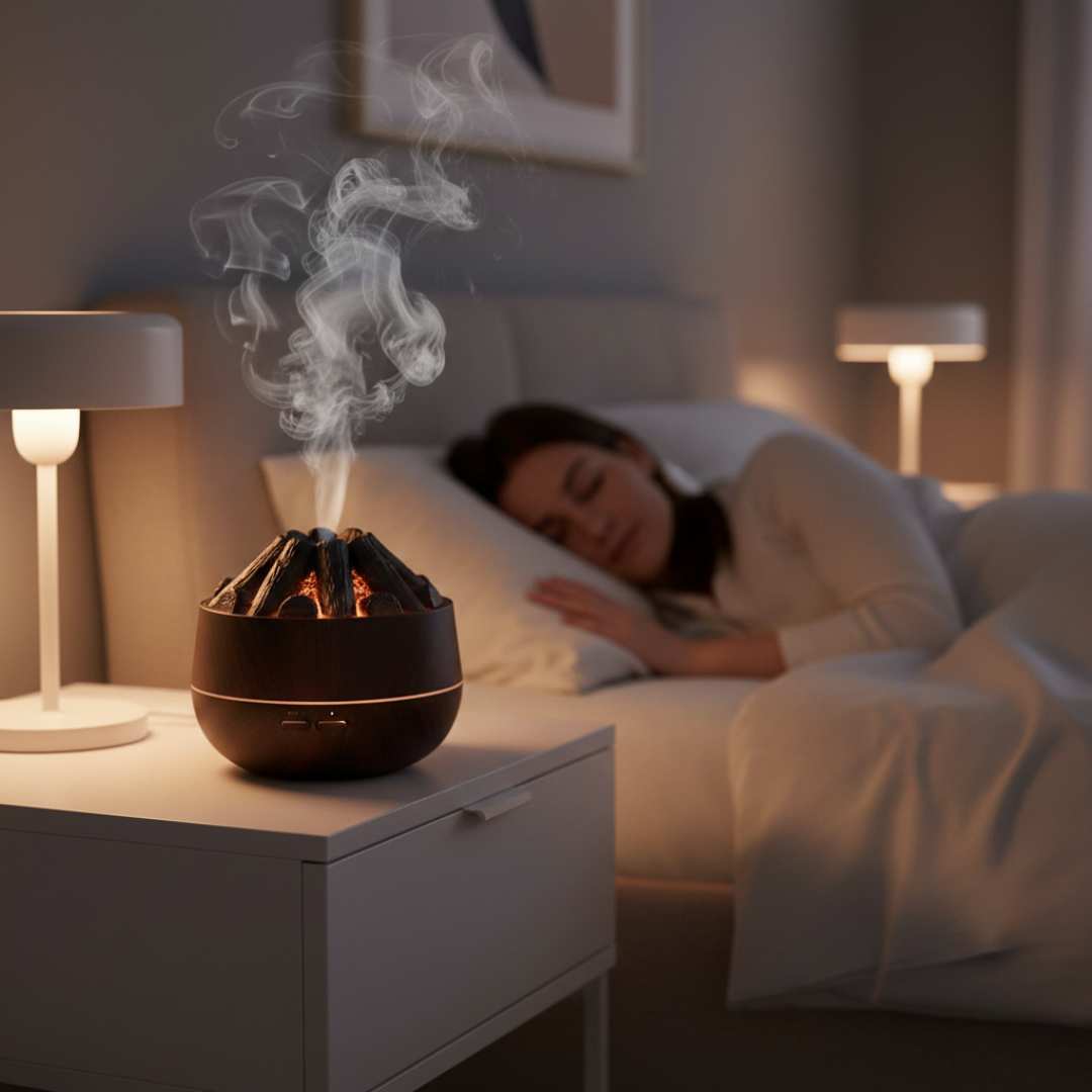 Essential Oil Diffuser Ultrasonic Charcoal Night Light