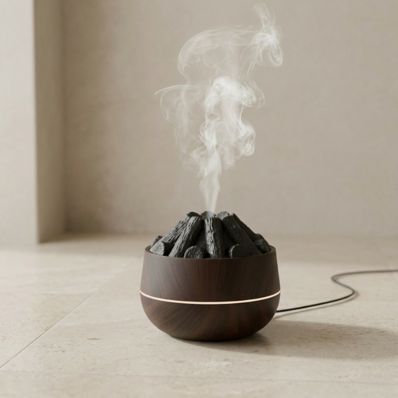 Essential Oil Diffuser Ultrasonic Charcoal Night Light