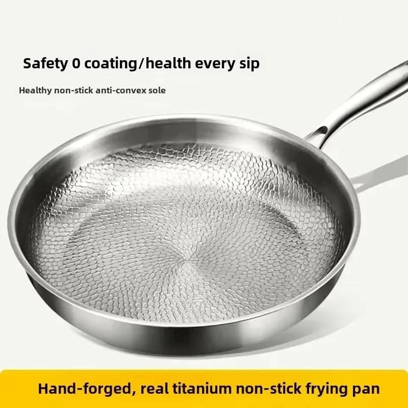 TITANCOOK – Non-Stick Stainless Steel Frying Pan for All Cooktops