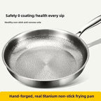 TITANCOOK – Non-Stick Stainless Steel Frying Pan for All Cooktops