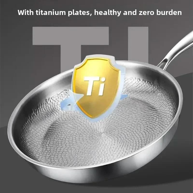 TITANCOOK – Non-Stick Stainless Steel Frying Pan for All Cooktops
