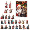 Cat Christmas Ornaments Set | 24 Piece Acrylic Advent Calendar Decorations VexonGear