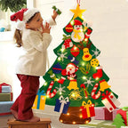 Interactive Felt Christmas Tree | Wall Mount with LED Lights VexonGear