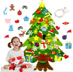 Interactive Felt Christmas Tree | Wall Mount with LED Lights VexonGear