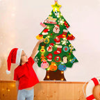 Interactive Felt Christmas Tree | Wall Mount with LED Lights VexonGear
