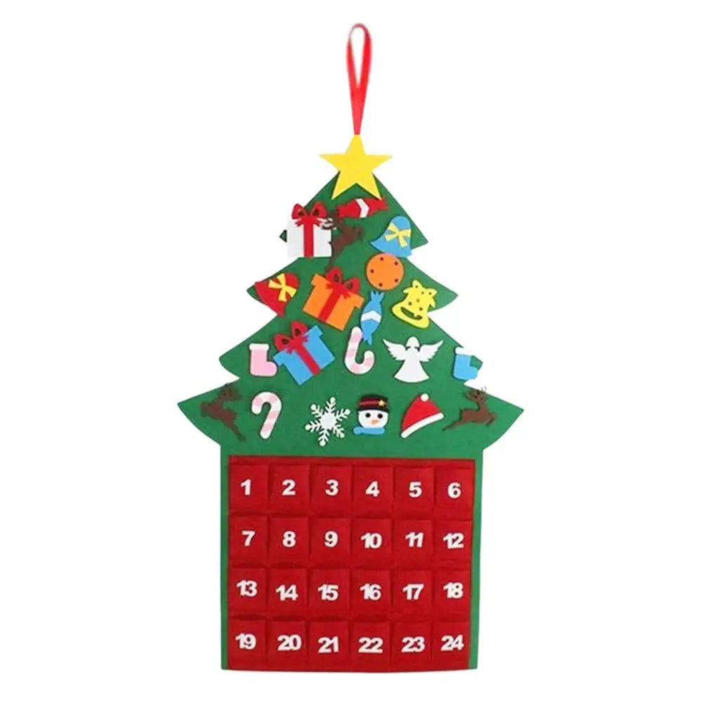 Christmas Advent Calendar | Felt Tree 24 Pocket Countdown VexonGear
