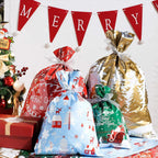 Christmas Gift Bags | Reusable Foil Holiday Wrapping Set VexonGear