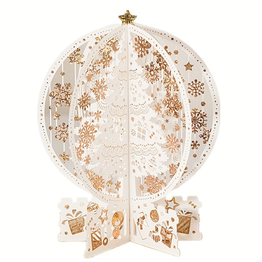 3D Pop-Up Christmas Card | Laser Cut Paper Tree Display VexonGear
