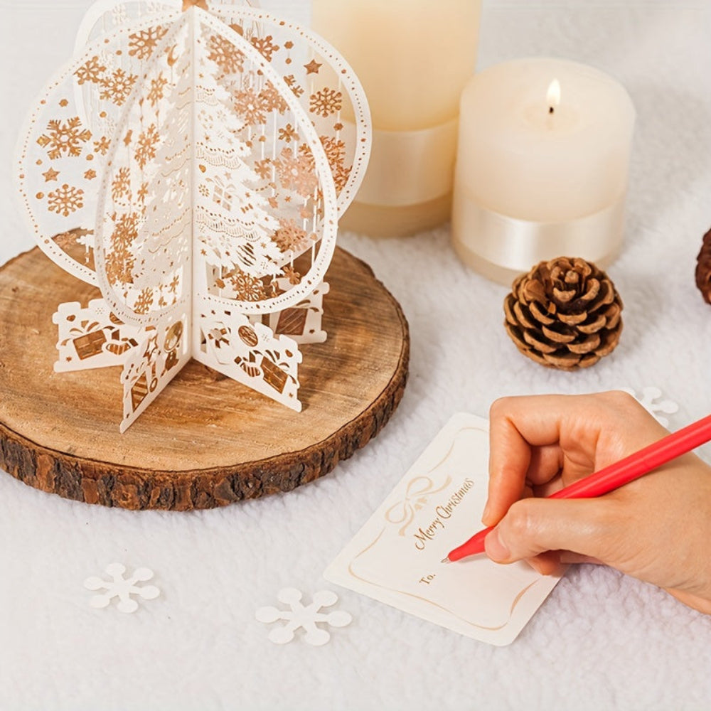 3D Pop-Up Christmas Card | Laser Cut Paper Tree Display VexonGear