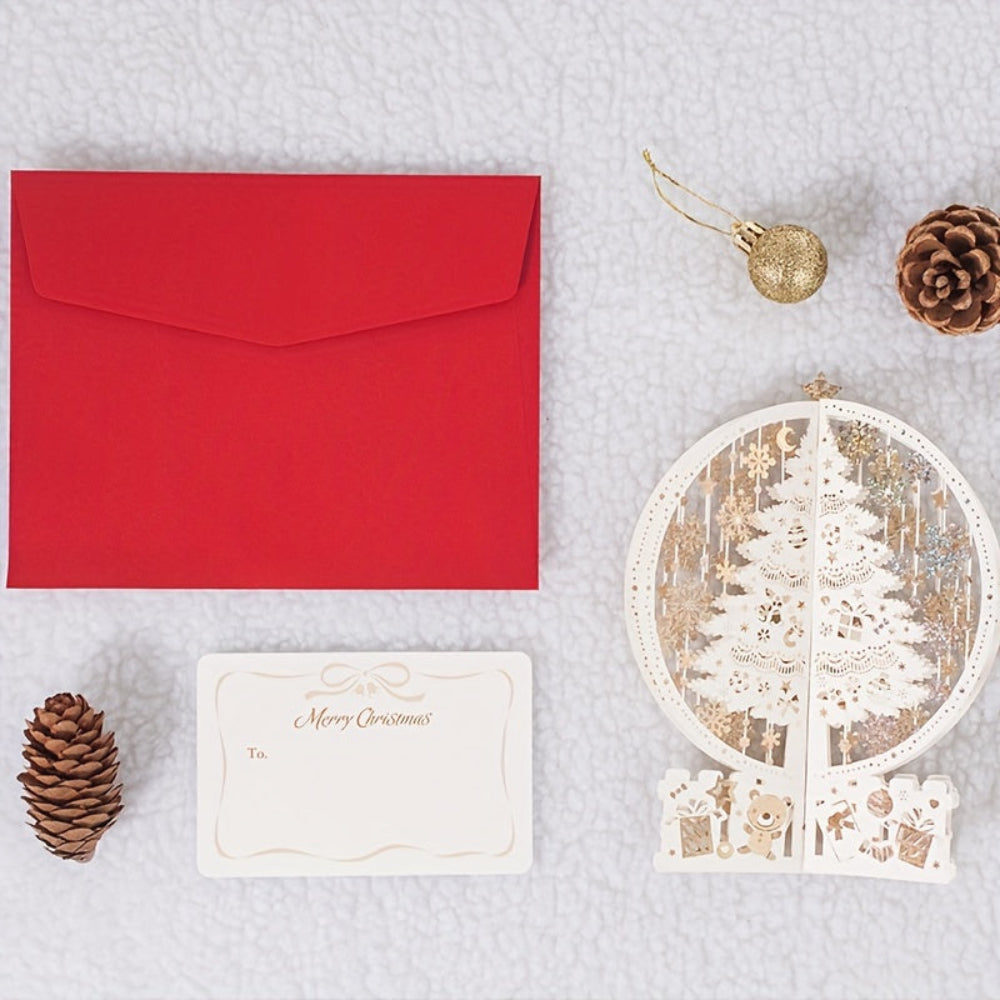 3D Pop-Up Christmas Card | Laser Cut Paper Tree Display VexonGear