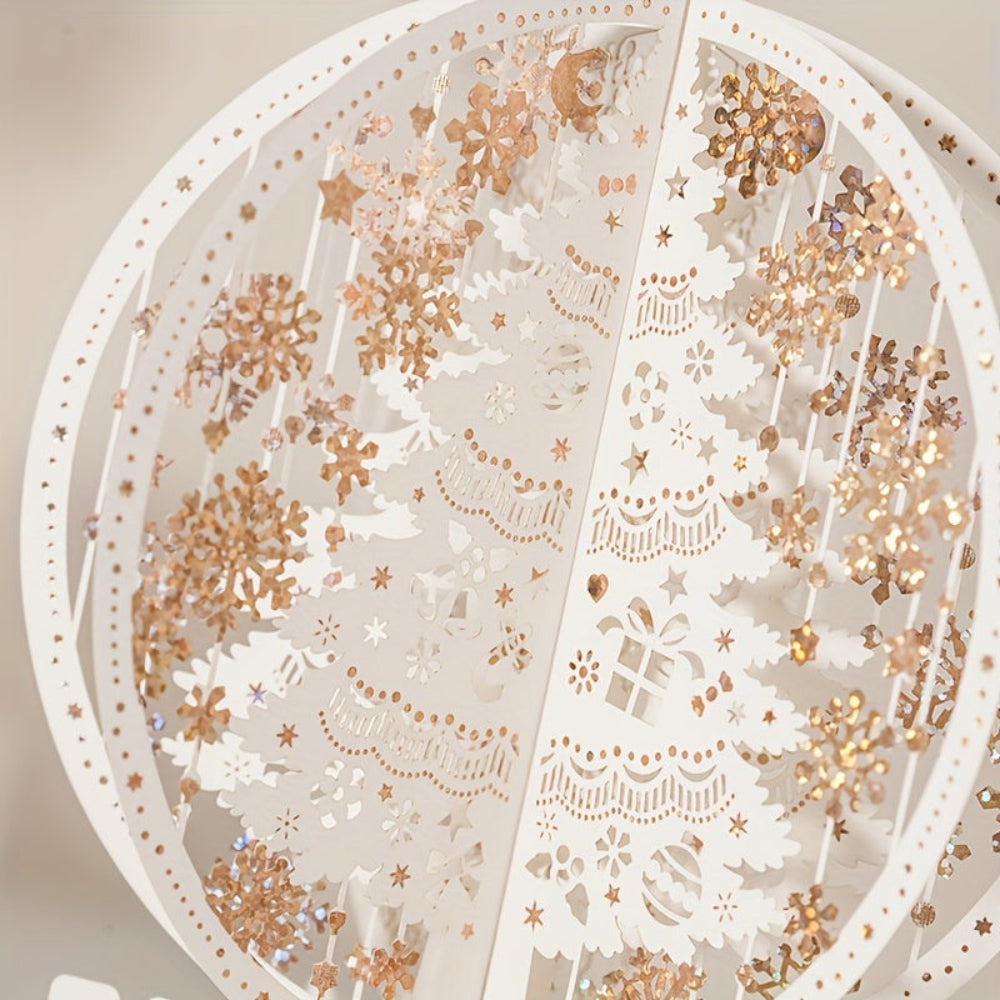 3D Pop-Up Christmas Card | Laser Cut Paper Tree Display VexonGear