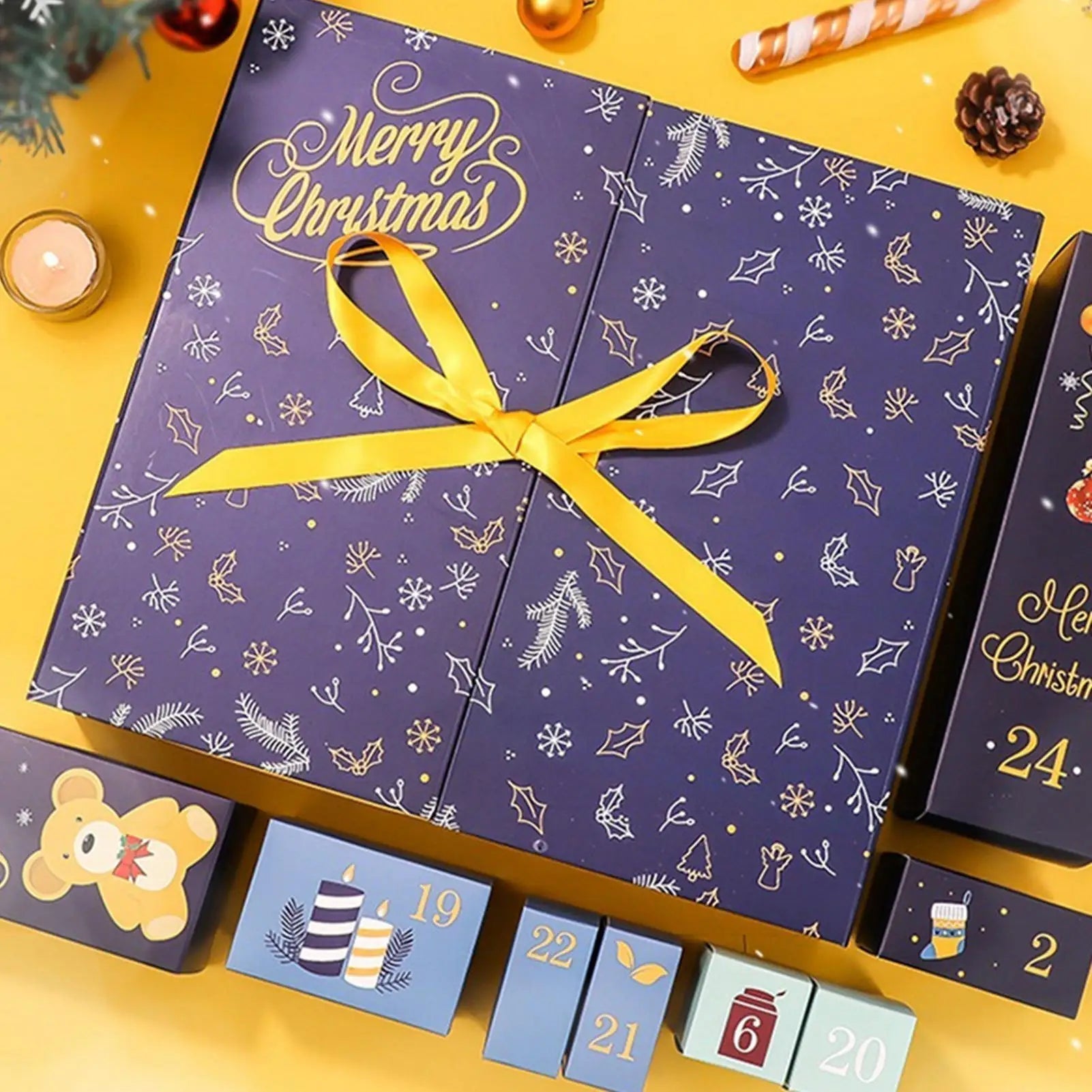 Christmas Advent Calendar | 24 Fillable Boxes with Festive Design VexonGear