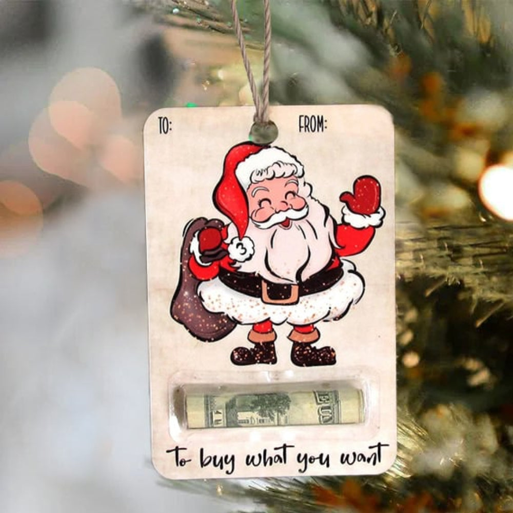 Christmas Money Holder Cards | Wooden Holiday Gift Tags VexonGear