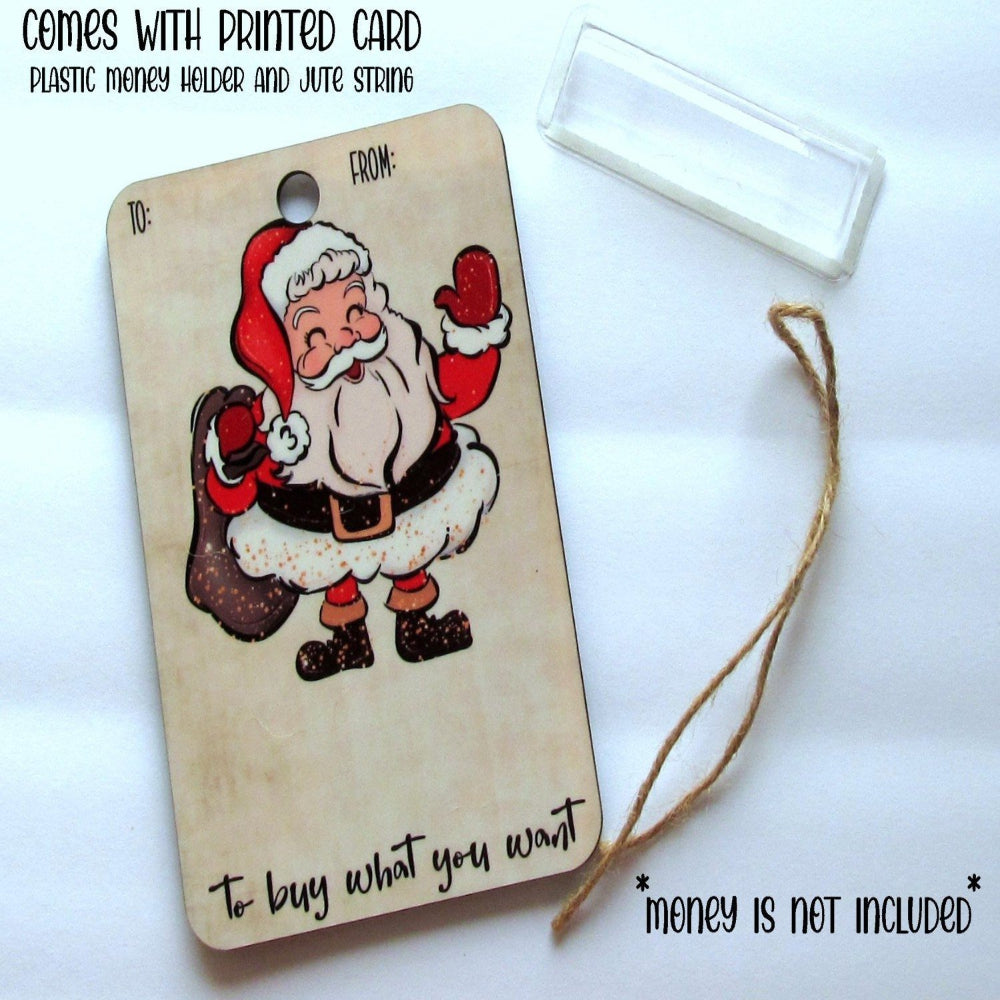 Christmas Money Holder Cards | Wooden Holiday Gift Tags VexonGear