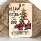 Christmas Money Holder Cards | Wooden Holiday Gift Tags VexonGear