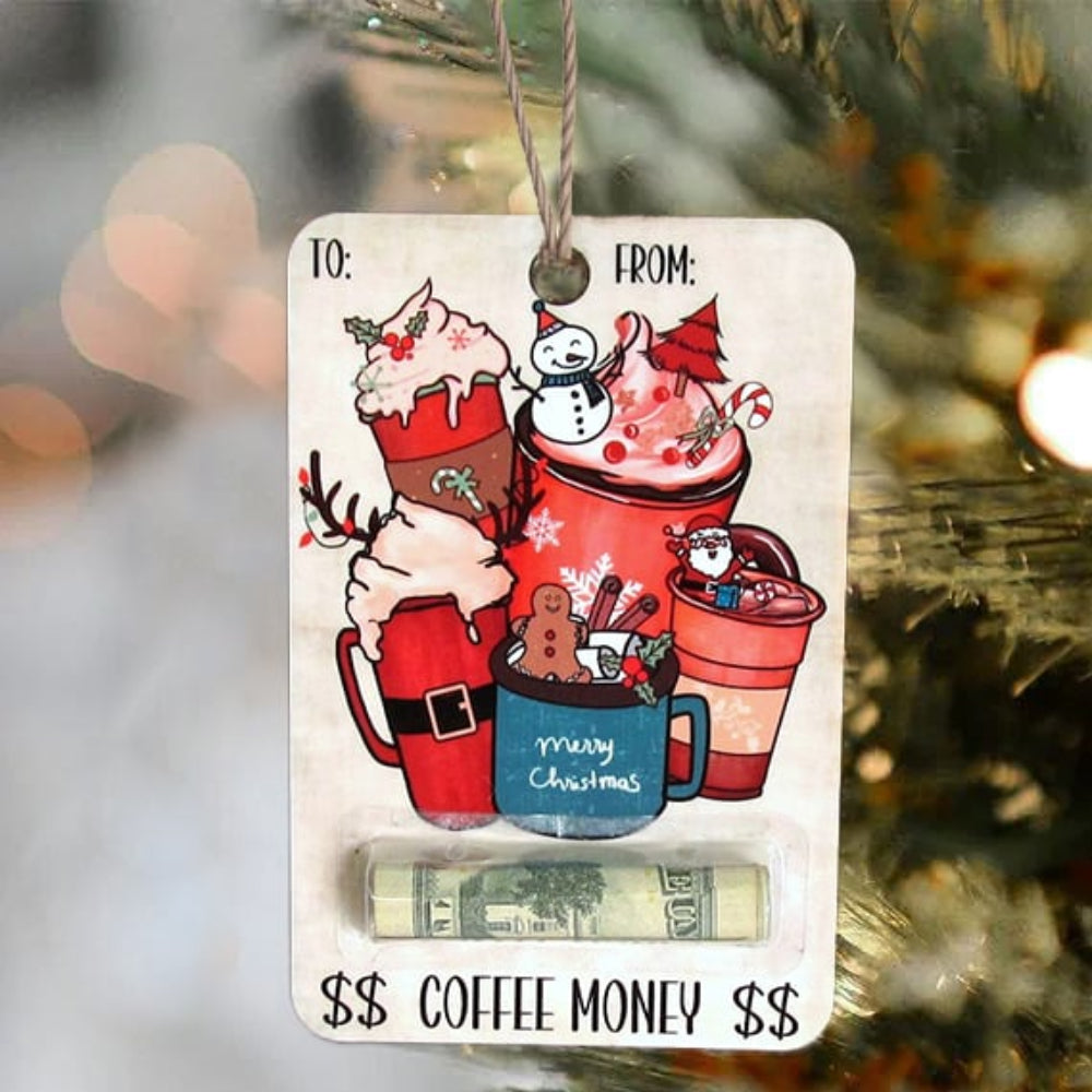 Christmas Money Holder Cards | Wooden Holiday Gift Tags VexonGear