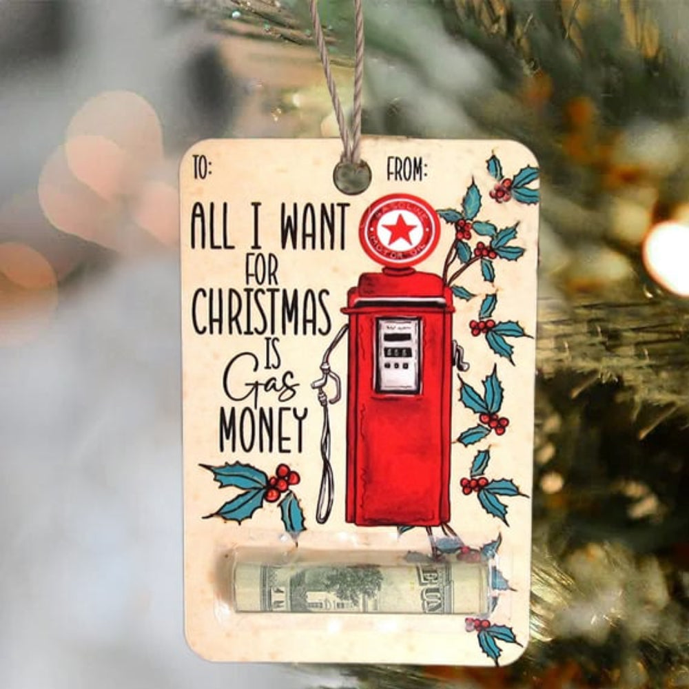 Christmas Money Holder Cards | Wooden Holiday Gift Tags VexonGear