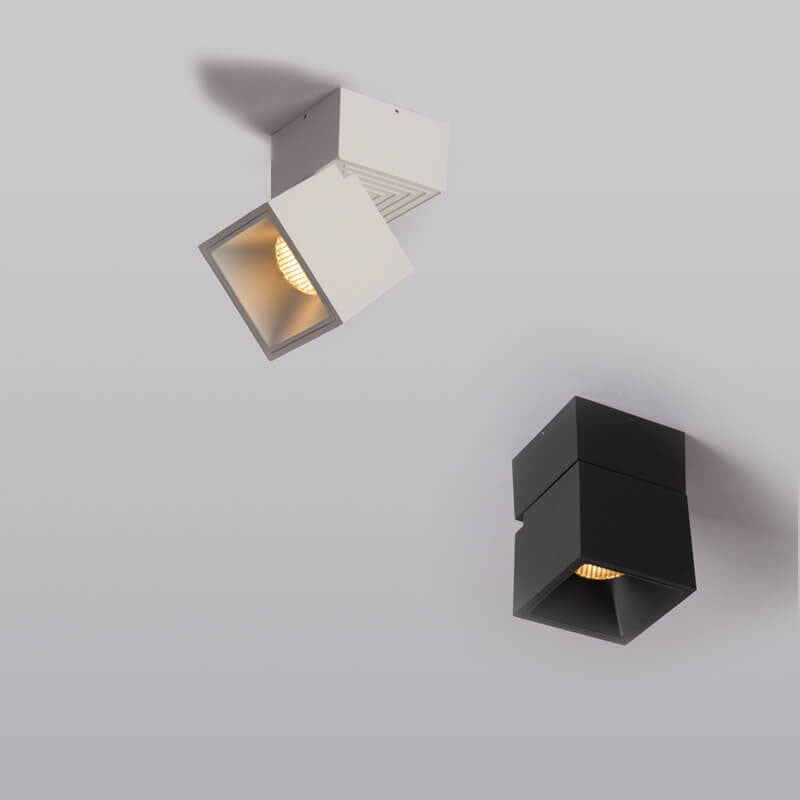 Adjustable Cube LED Ceiling Light, Semi-Flush Mount, Dimmable, Aluminum VexonGear