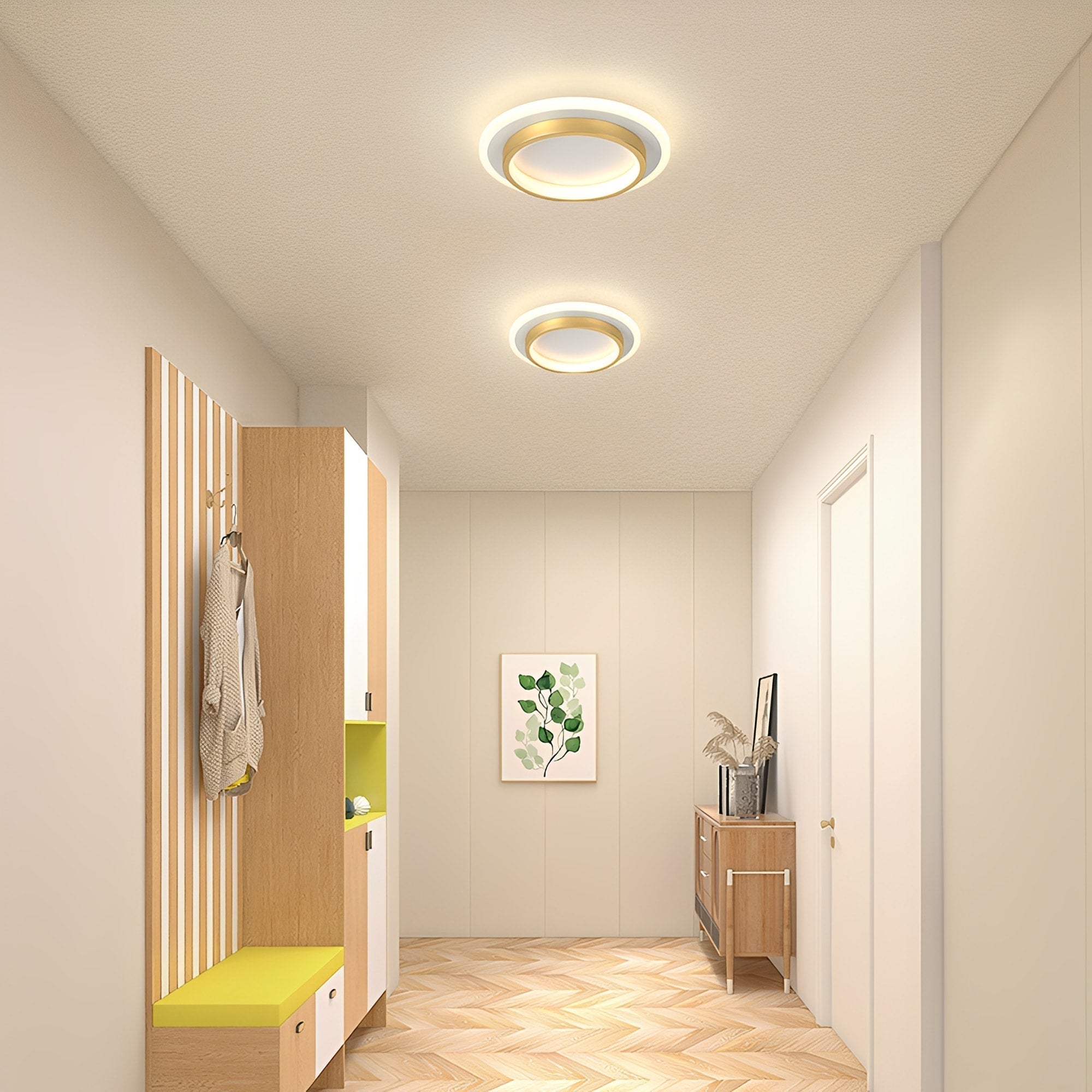Ceiling Light Round Acrylic Built In LED Warm White Indoor Fixture VexonGear