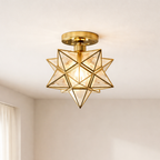 Flush Mount Ceiling Light Iron PVC 20 cm Star Shape Integrated LED 3000K 110 to 220V VexonGear