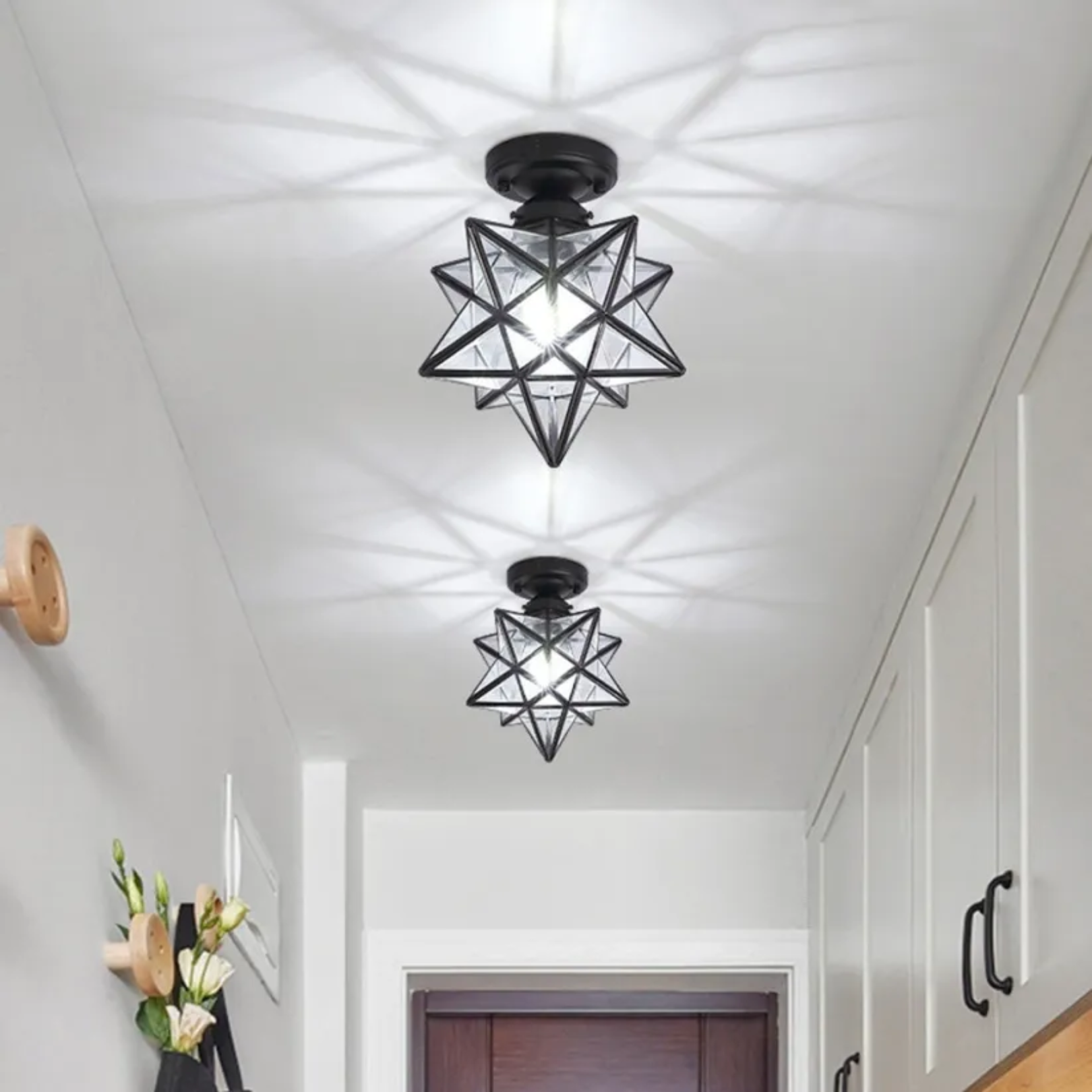 Flush Mount Ceiling Light Iron PVC 20 cm Star Shape Integrated LED 3000K 110 to 220V VexonGear