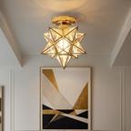 Flush Mount Ceiling Light Iron PVC 20 cm Star Shape Integrated LED 3000K 110 to 220V VexonGear