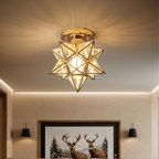 Flush Mount Ceiling Light Iron PVC 20 cm Star Shape Integrated LED 3000K 110 to 220V VexonGear