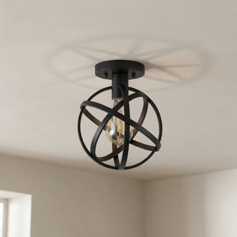 Flush Mount Ceiling Light Round Hardwired E27 Indoor Lighting Fixture VexonGear