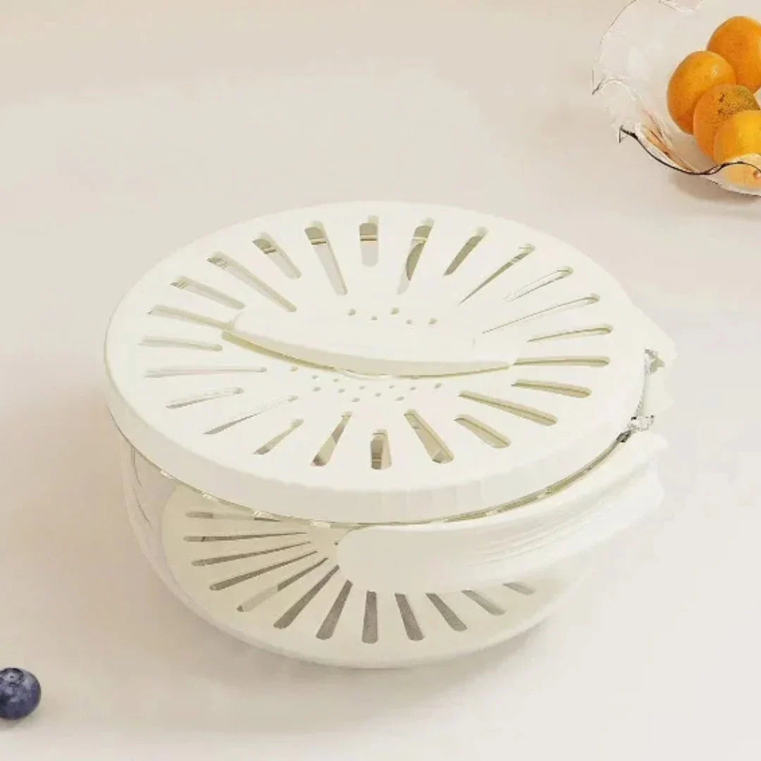 Food Storage Container Set | Ventilated Produce Keeper with Strainer VexonGear