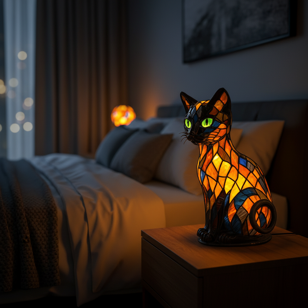 Vexon Playful LED Cat Night Lamp with Soft Ambient Light