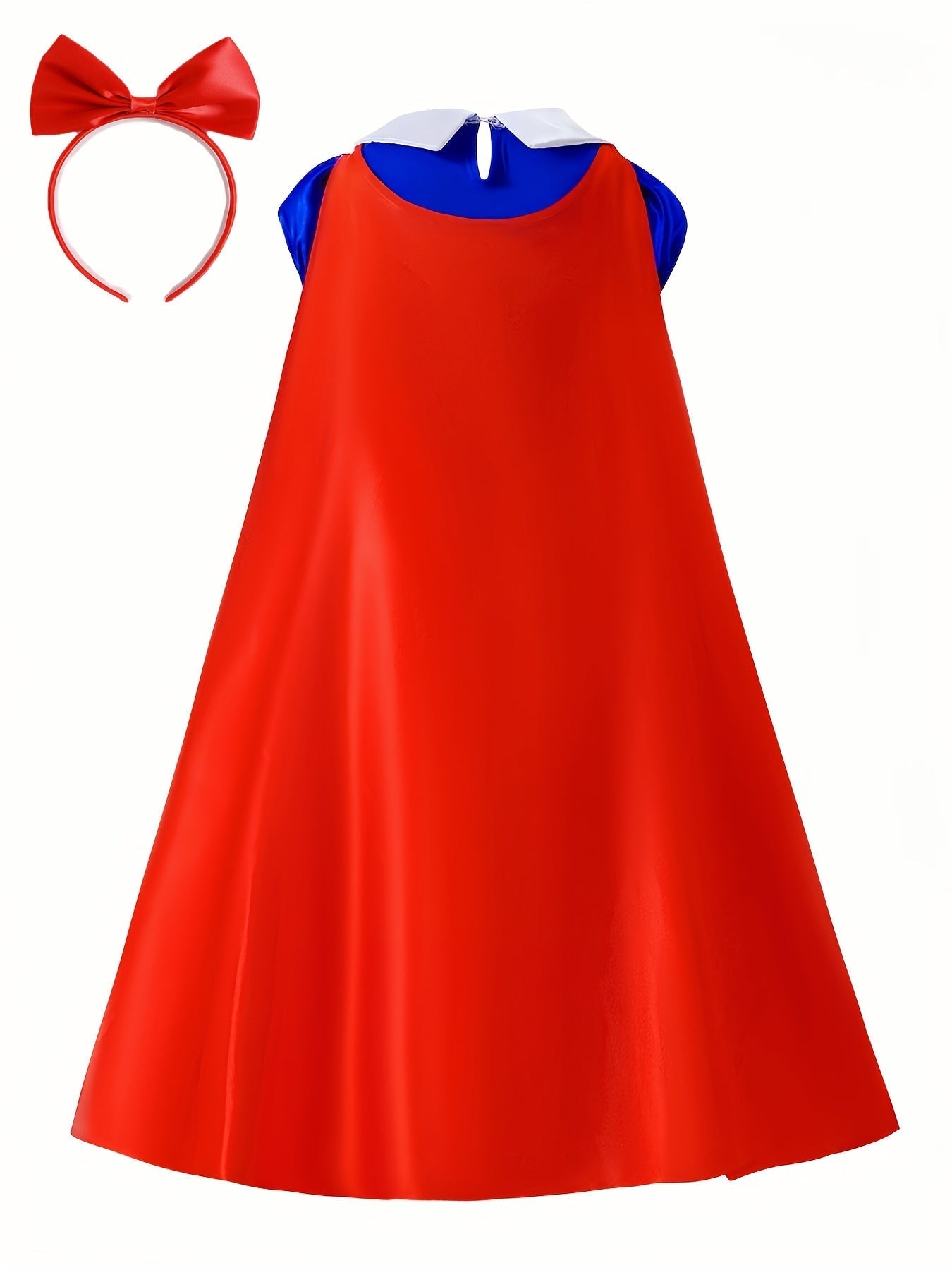 Princess Costume Dress | Royal Blue Tulle Ball Gown With Cape VexonGear